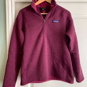 Purple Patagonia Better Sweater half zip
